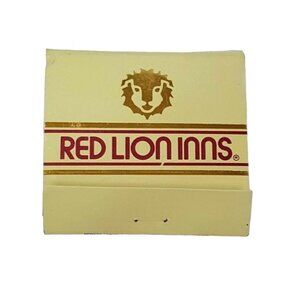Matchbook Cover Red Lion Inns Gold Foil 21 Locations 30 Strike